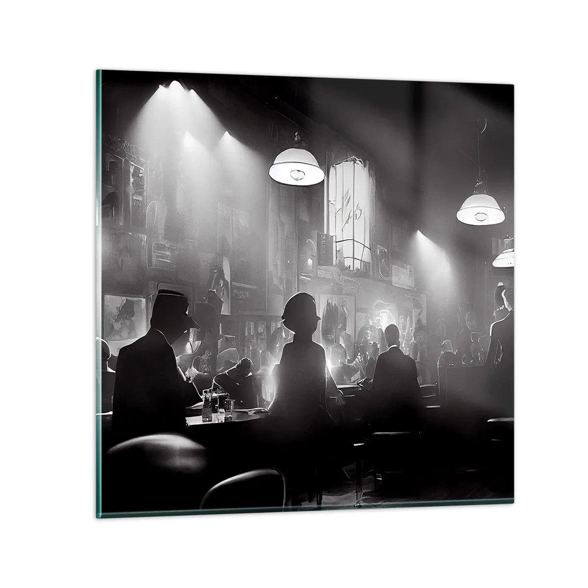 Quadro su vetro - Nell'atmosfera jazz - 40x40 cm