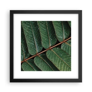 Poster in cornice nera - Al ritmo verde - 30x30 cm