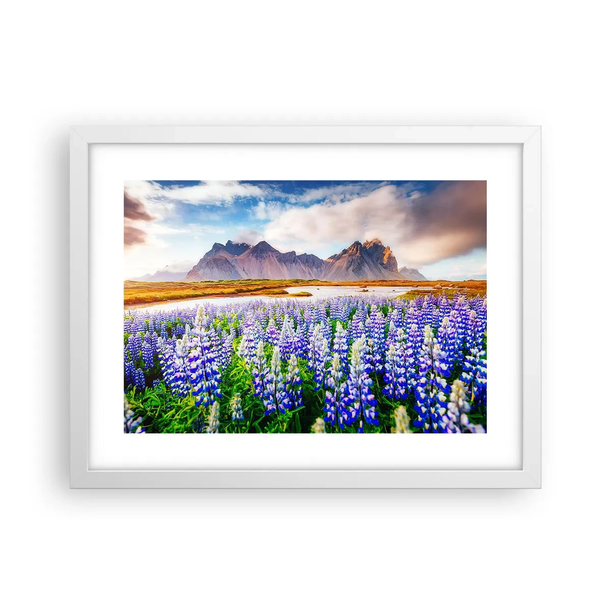 Poster in cornice bianca - Forza e asprezza accanto alla mitezza - 40x30 cm