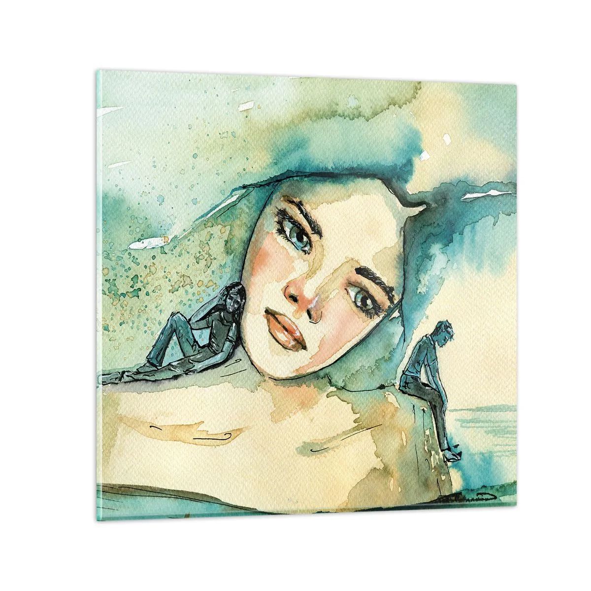 Quadro su vetro - Am I blue? - 60x60 cm