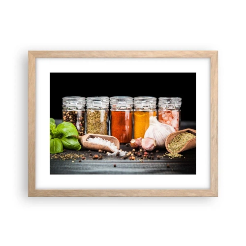 Poster in cornice rovere chiaro - Perché la vita abbia sapore - 40x30 cm