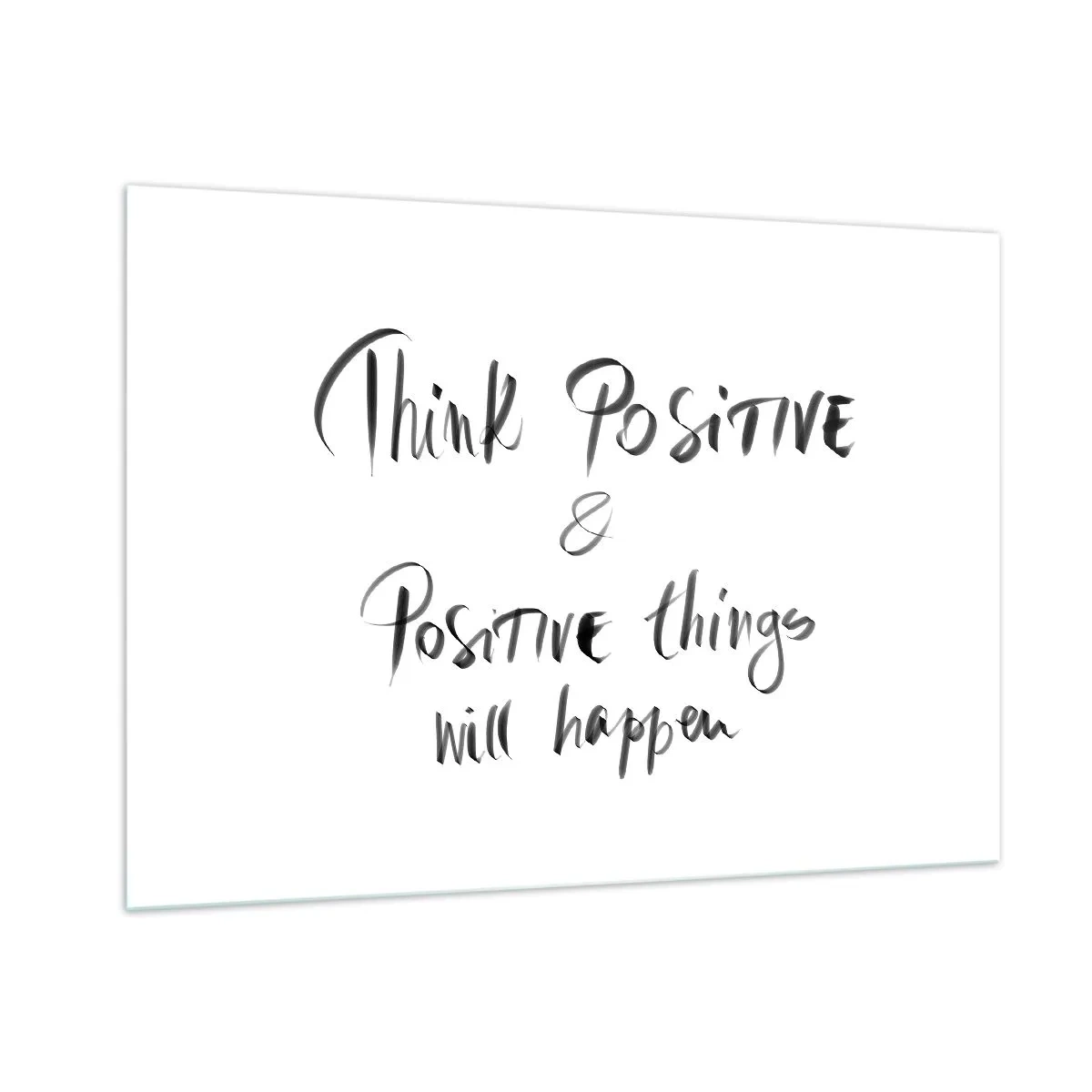 Quadro su vetro - Un'iscrizione motivazionale in stile minimalista - 100x70cm - Come vivere? - Decorazione murale moderna per soggiorno e camera da letto ARTTOR