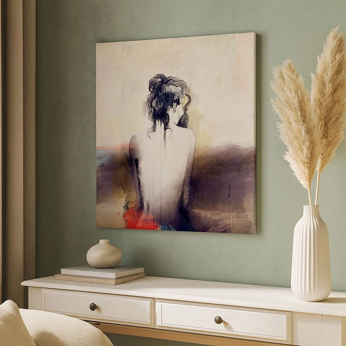 Quadro su tela - Stampe su Tela - Linee miti, forme ovali - 30x30 cm