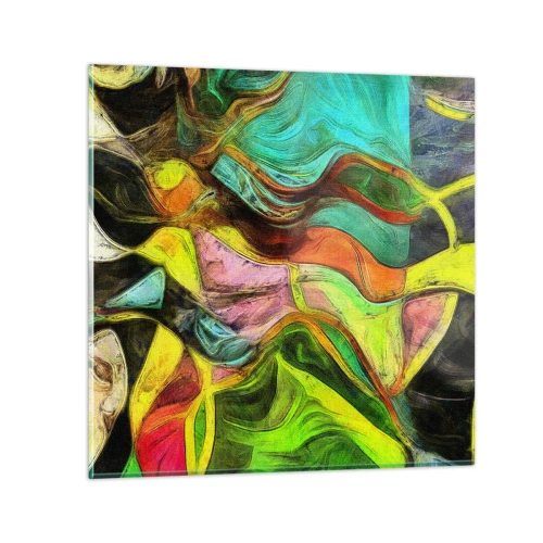 Quadro su vetro - Il movimento è vita - 40x40 cm