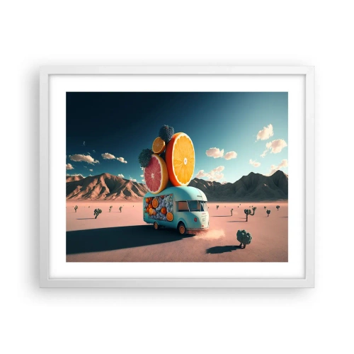 Poster in cornice bianca - Il sapore delle vacanze - 50x40 cm