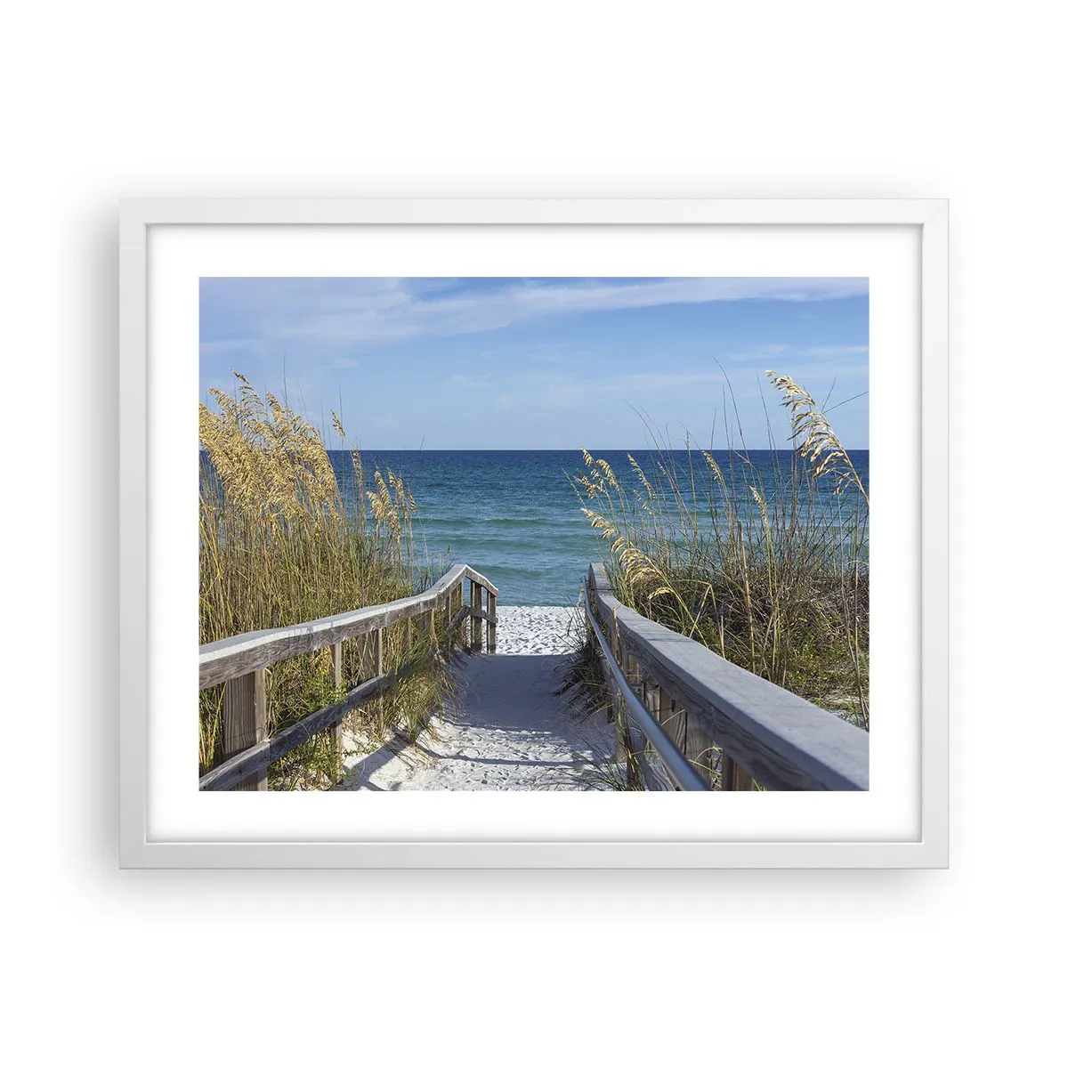 Poster in cornice bianca - Al sole, al vento - 50x40 cm