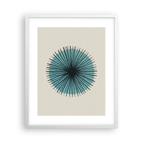 Poster in cornice bianca - Radiosamente nel blu - 40x50 cm