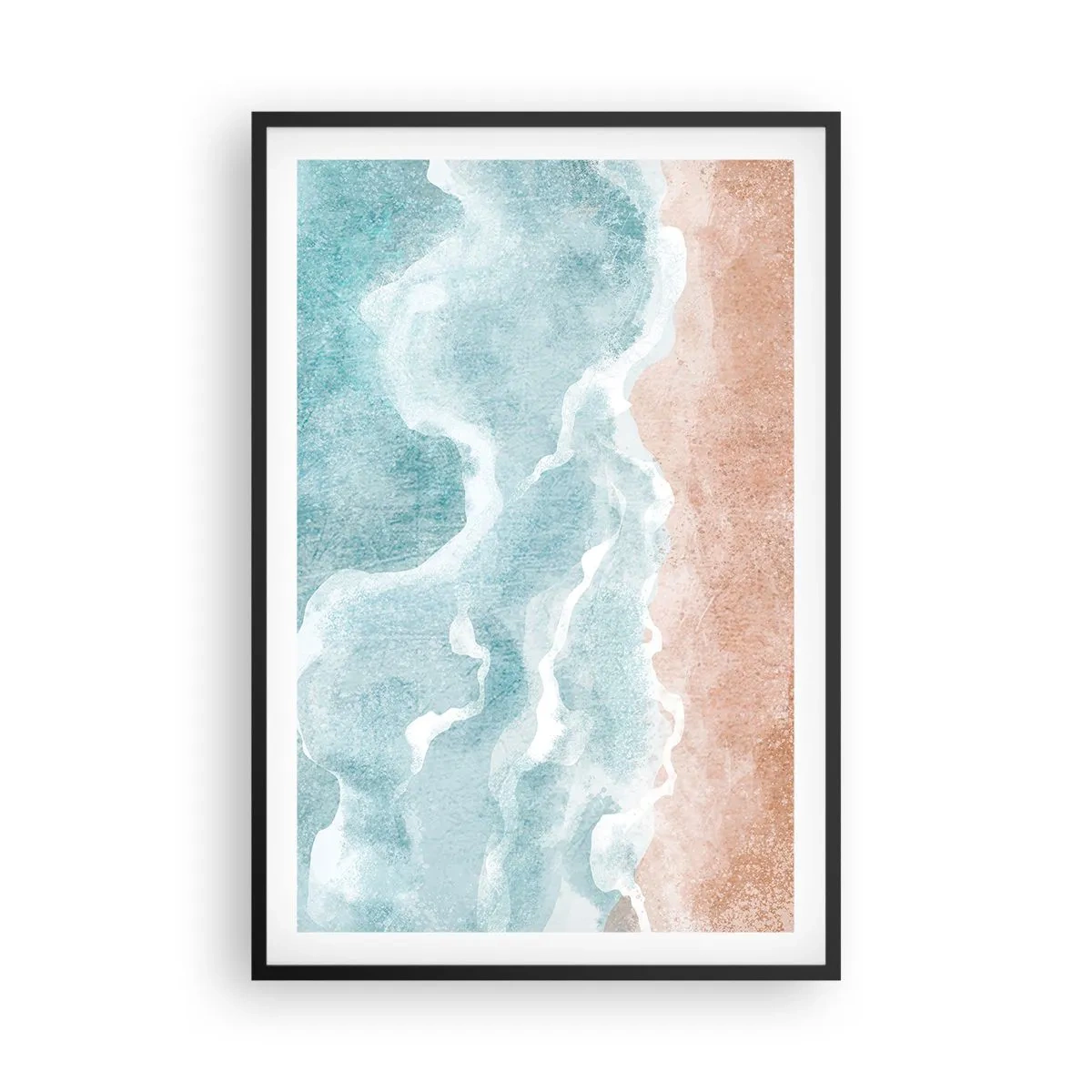 Poster in cornice nera - Astrazione nebulosa - 61x91 cm