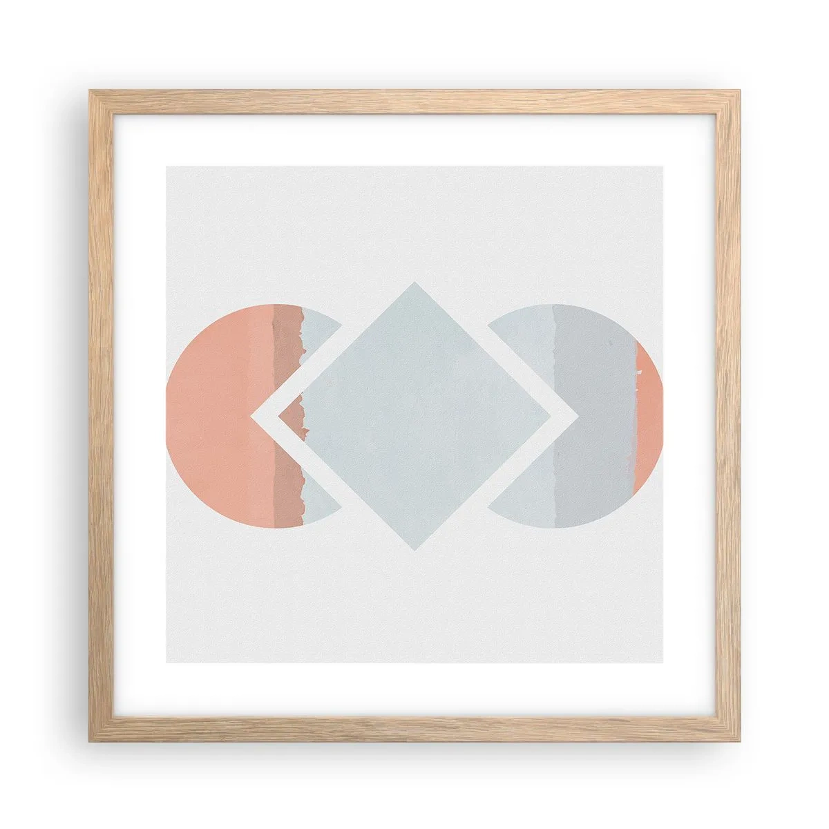 Poster in cornice rovere chiaro - La situazione è chiara - 40x40 cm