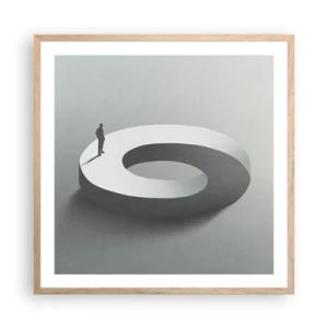 Poster in cornice rovere chiaro - Prova a cavartela - 60x60 cm