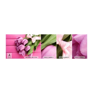 Campione di Fotomurale Adesivo Deluxe Sticker - Proprio per te - Fiori, Tulipani, Mazzo di fiori - 100x30 cm
