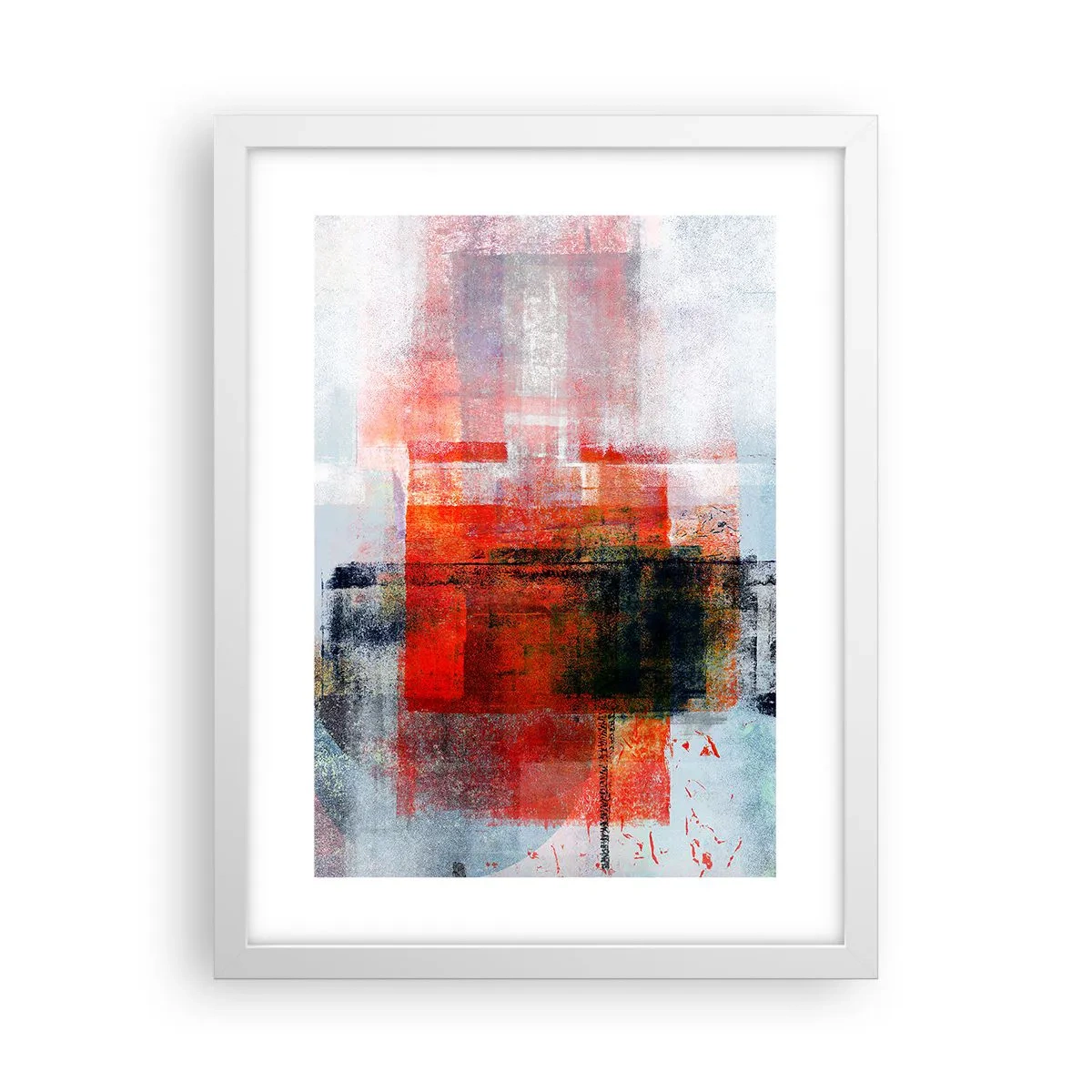 Poster in cornice bianca - Composizione arroventata - 30x40 cm