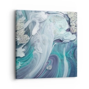 Quadro su tela - Stampe su Tela - Correnti di blu - 30x30 cm