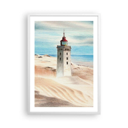 Poster in cornice bianca - Sempre guardando il mare - 50x70 cm