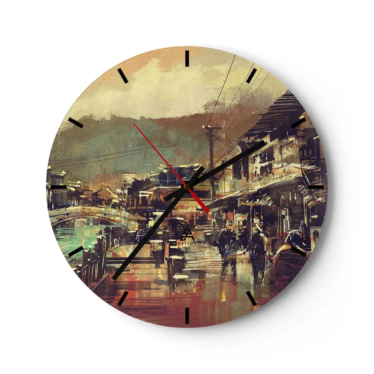 Orologio da parete - Orologio in Vetro - La vita come ricchezza di grigio - 40x40 cm