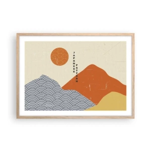 Poster in cornice rovere chiaro - Spirito giapponese - 70x50 cm