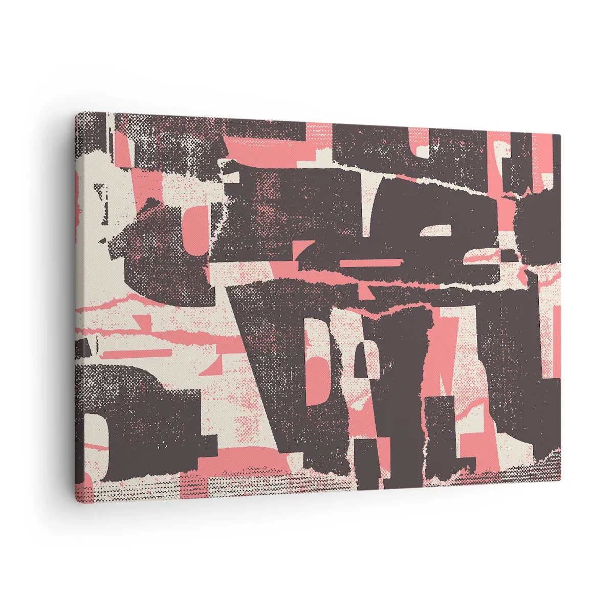 Quadro su tela - Stampe su Tela - Una composizione astratta nei toni del rosa e del marrone. - 70x50cm - Tutto il rumore - Decorazione murale moderna per soggiorno e camera da letto ARTTOR