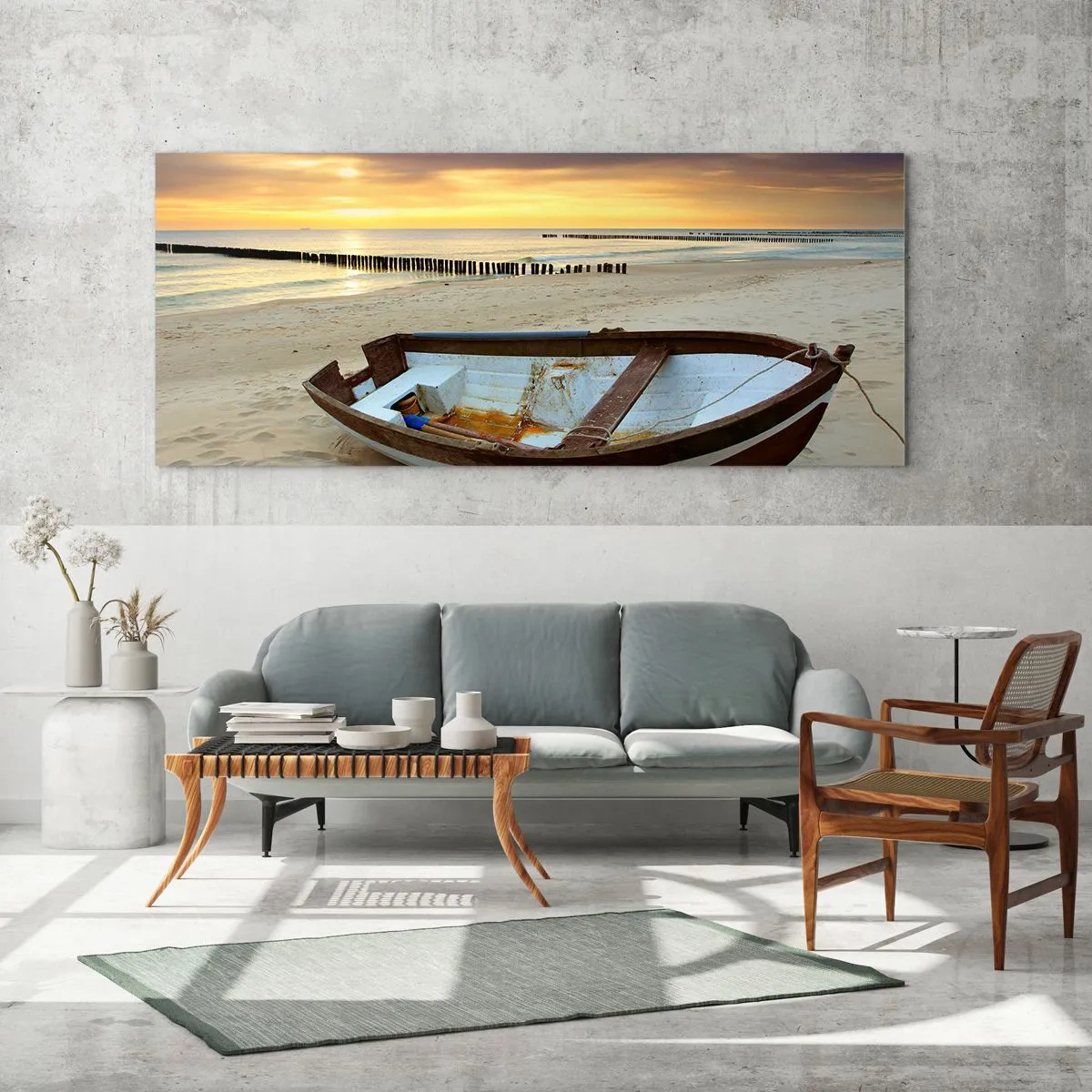 Quadro su vetro - Non vi sono spiagge più belle - 100x40 cm