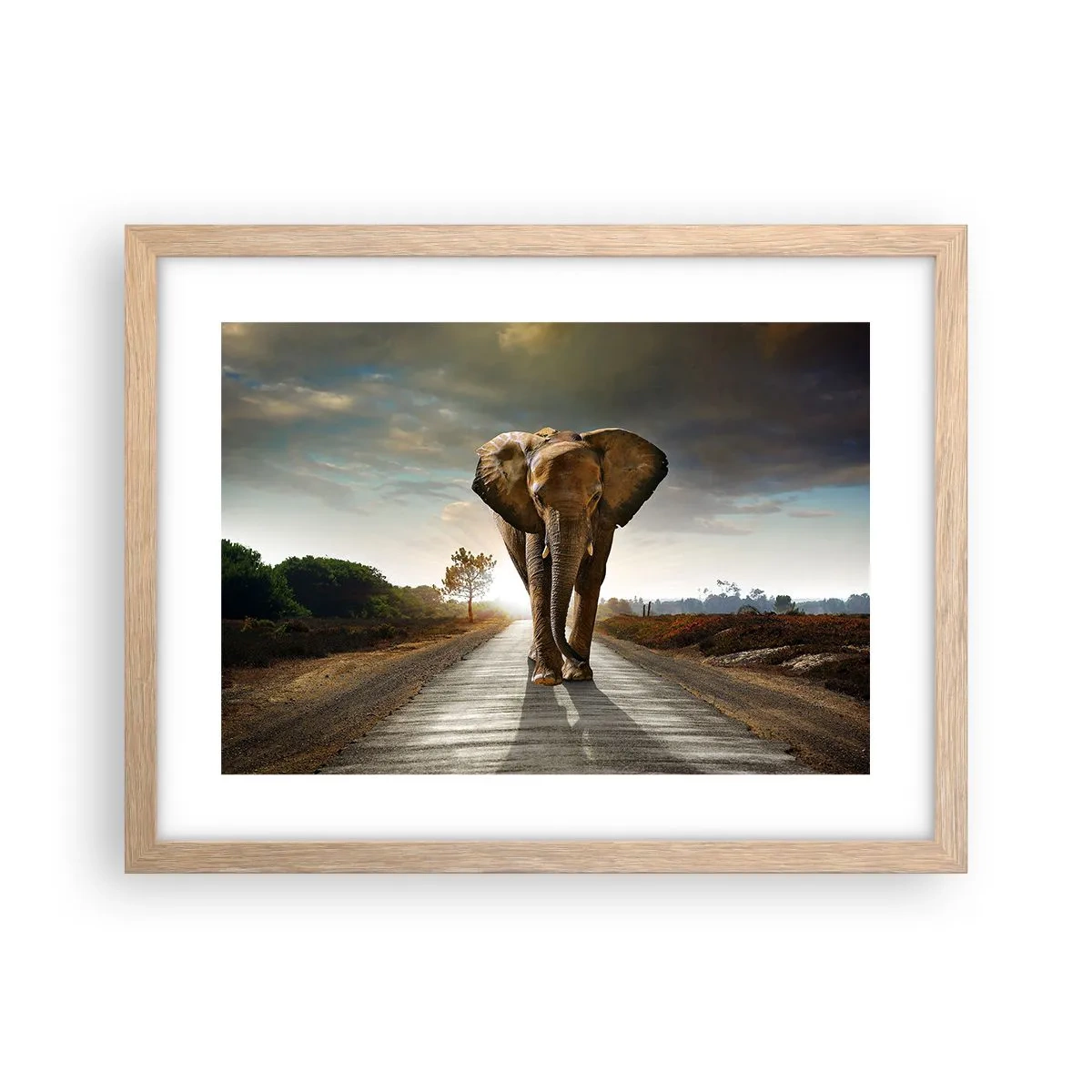 Poster in cornice rovere chiaro - E non nel negozio di cristalli - 40x30 cm