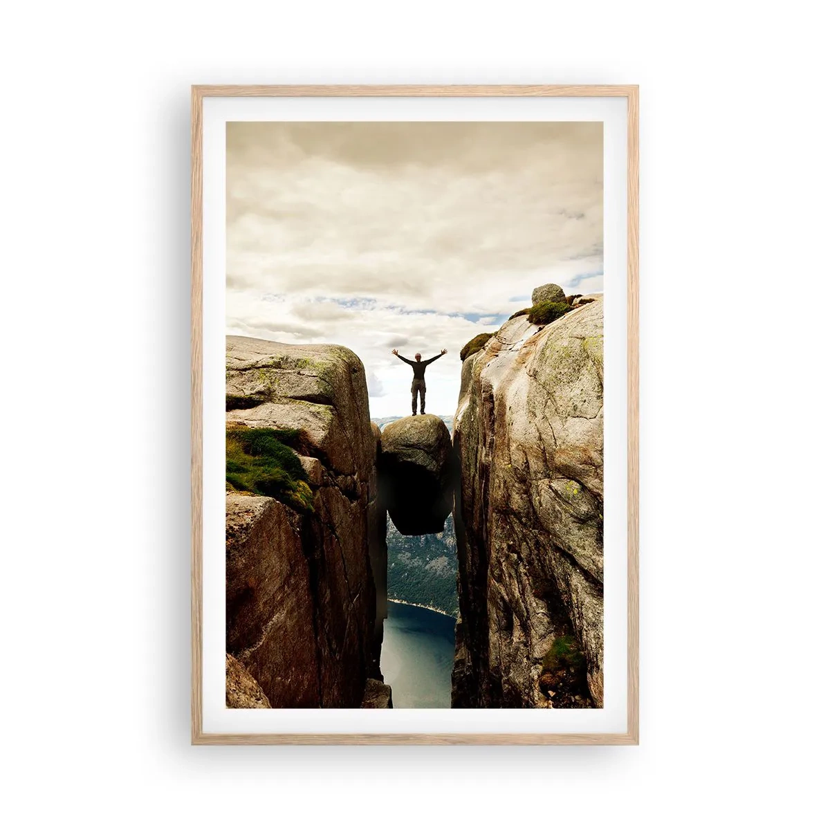 Poster in cornice rovere chiaro - Come ti senti? - 61x91 cm