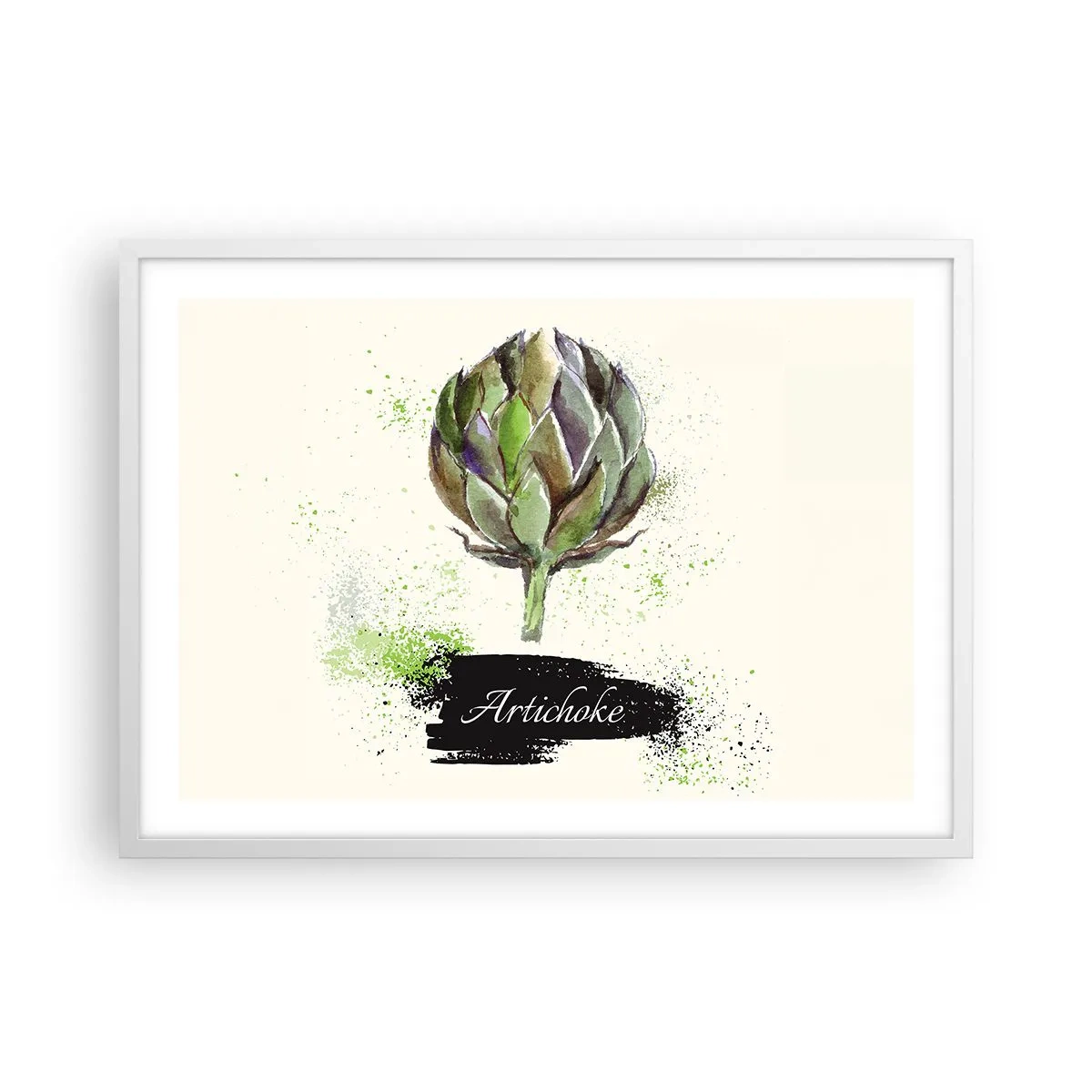 Poster in cornice bianca - Evviva la verdura! - 70x50 cm