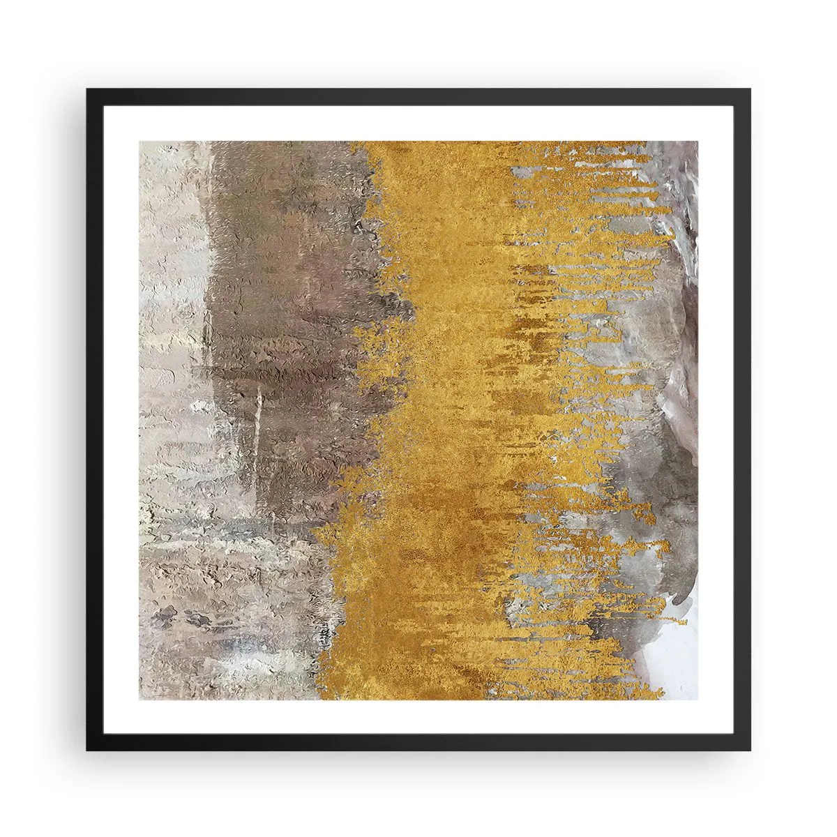 Poster in cornice nera - Soffio dorato - 60x60 cm