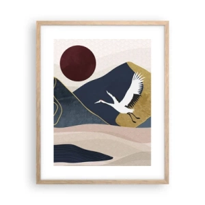 Poster in cornice rovere chiaro - E la giornata è nuovamente VOLATA - 40x50 cm