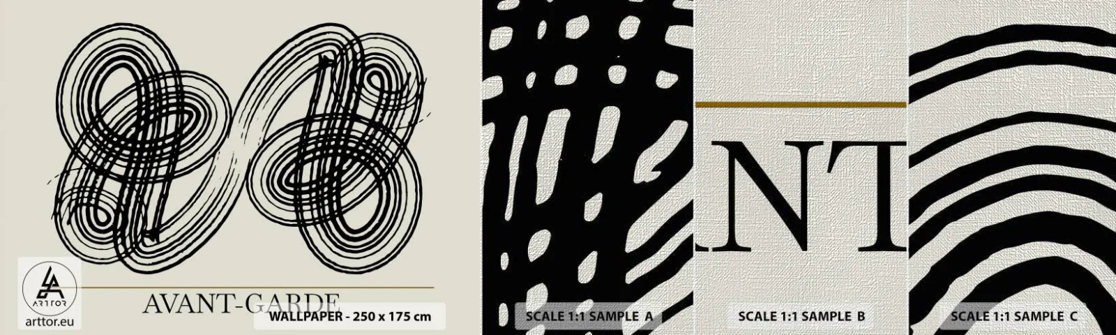 Campione di Fotomurale Premium Canvas - In tutta spontaneità - Minimalismo, scandinavo, Scrivere - 100x30 cm