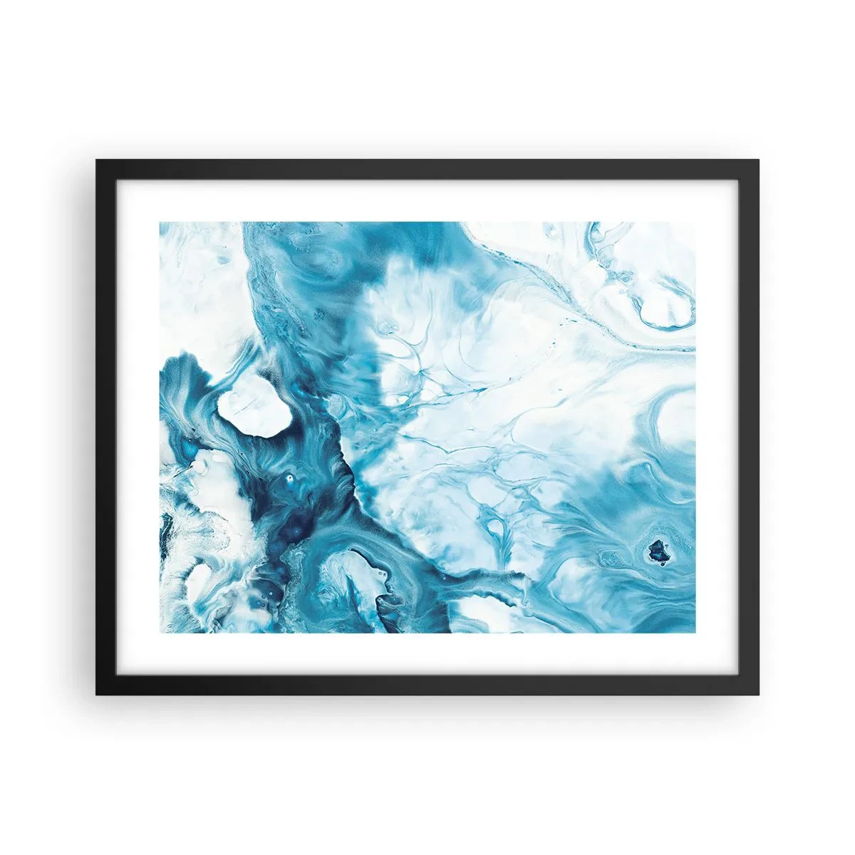 Poster in cornice nera - Concerto di blu - 50x40 cm