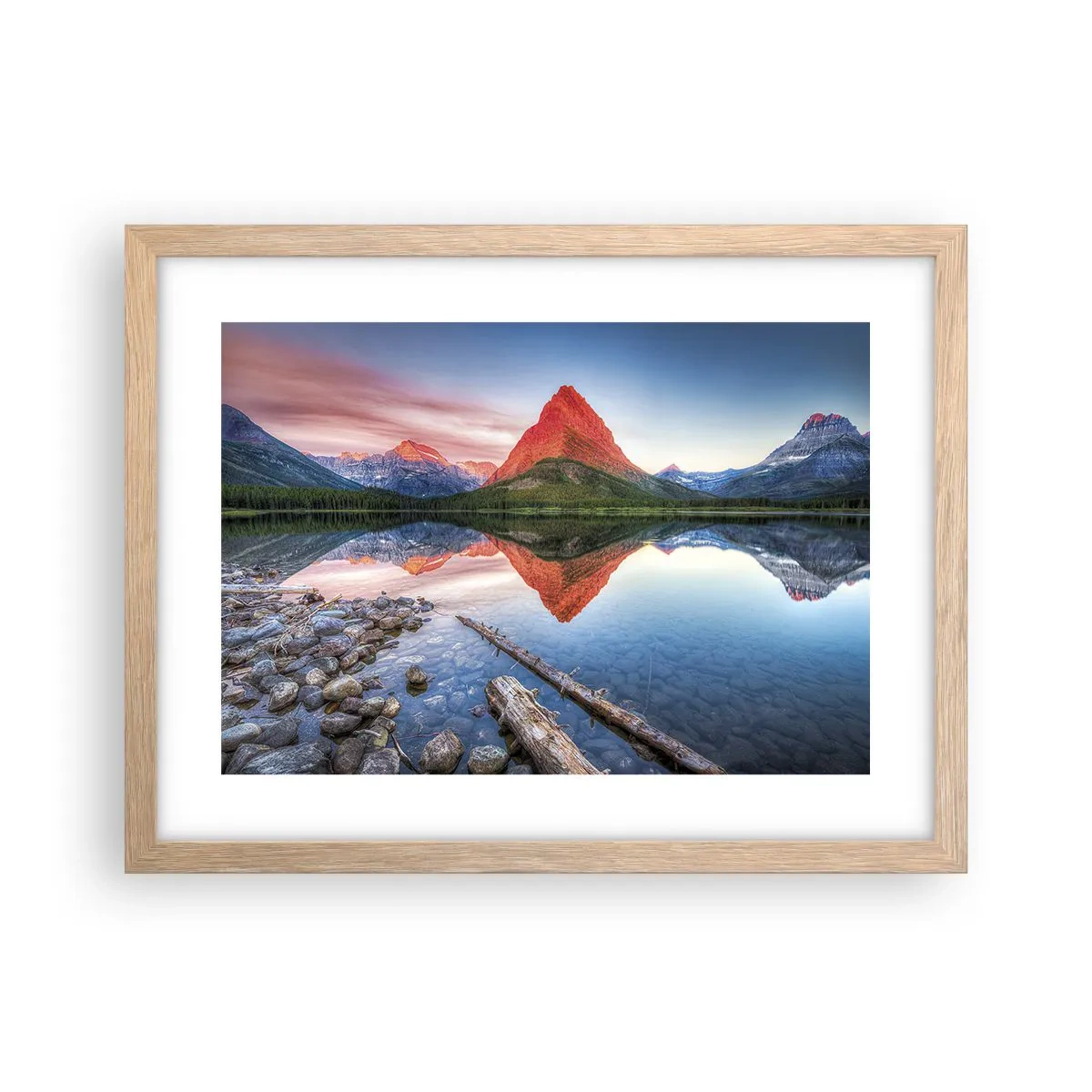 Poster in cornice rovere chiaro - Caldo e freddo - 40x30 cm