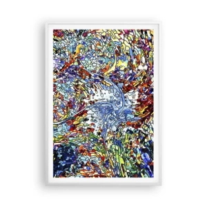 Poster in cornice bianca - Vetrate a gocce - 70x100 cm