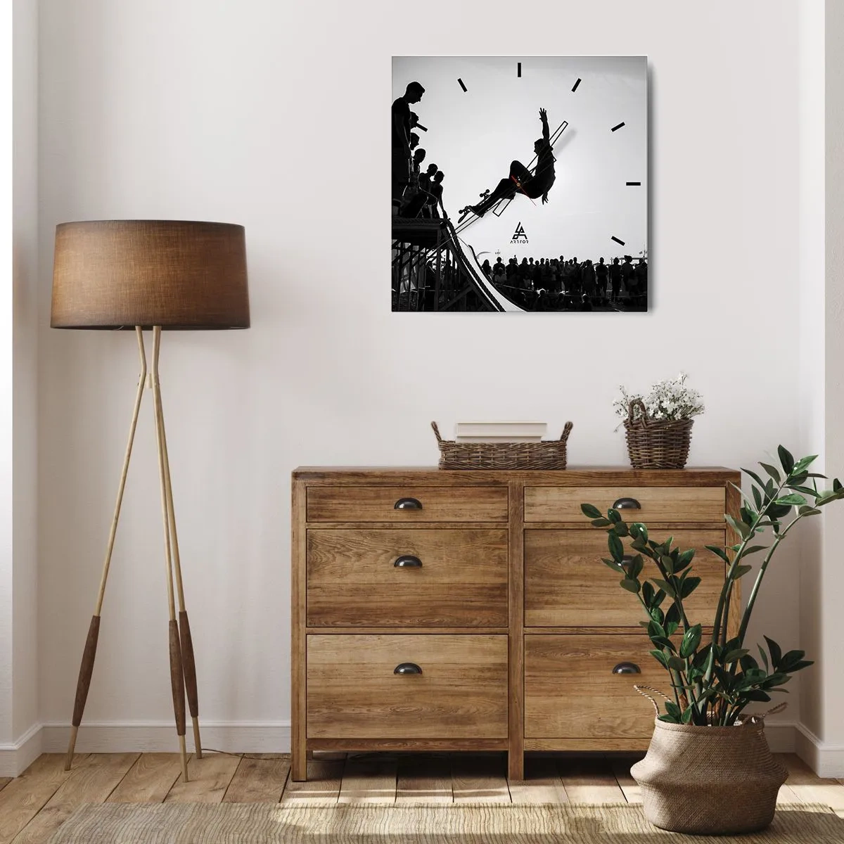 Orologio da parete - Orologio in Vetro - Protagonisti e spettatori - 40x40 cm