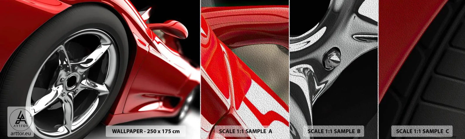 Campione di Fotomurale Premium Sand - Fatta per la velocità - Settore automobilistico, Auto sportiva, Bordo - 100x30 cm