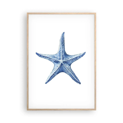 Poster in cornice rovere chiaro - Stella marina - 70x100 cm