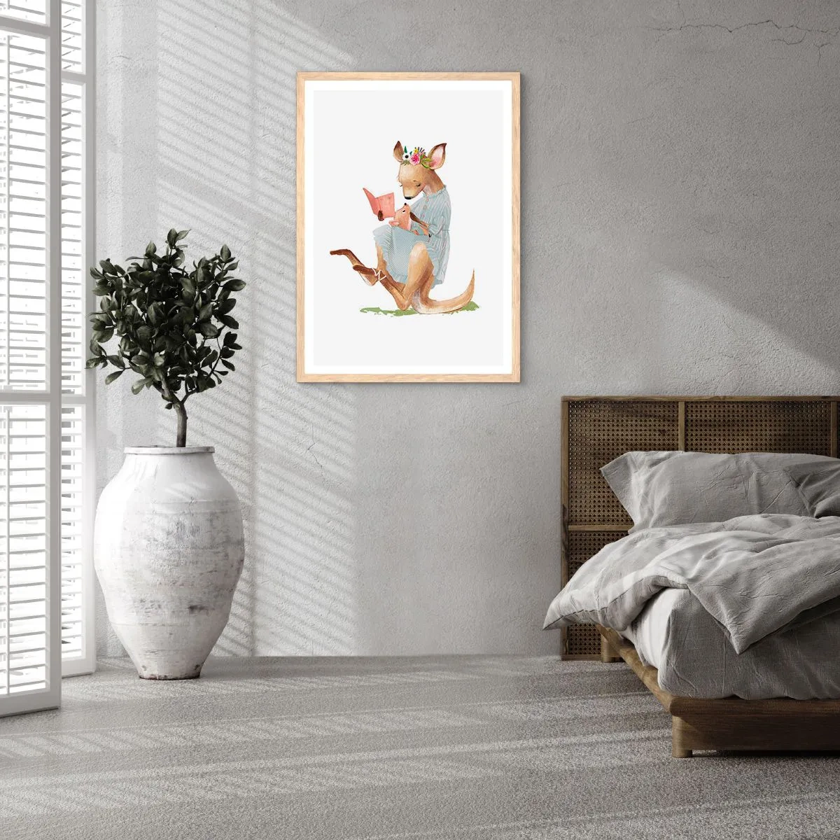 Poster in cornice rovere chiaro - Mamma, leggimi - 50x70 cm