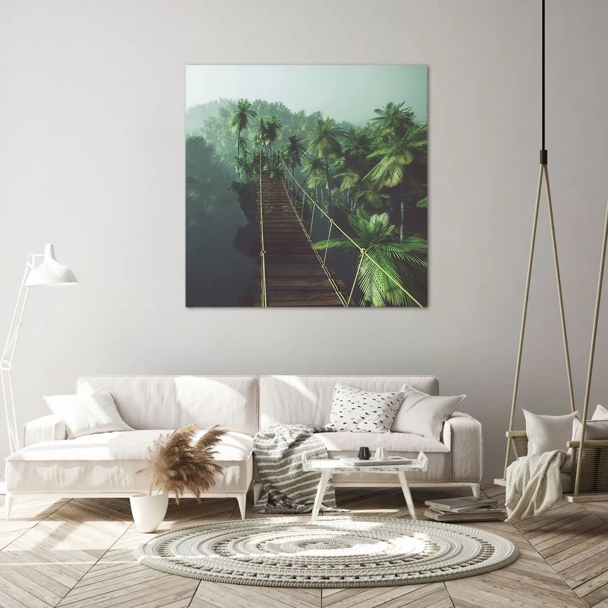 Quadro su tela - Stampe su Tela - Nel vortice del verde - 50x50 cm