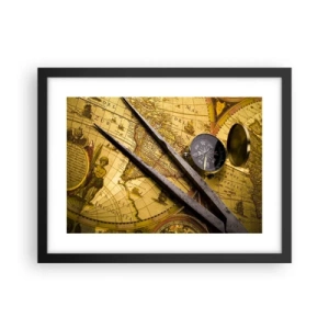 Poster in cornice nera - Dove sono questi tesori? - 40x30 cm