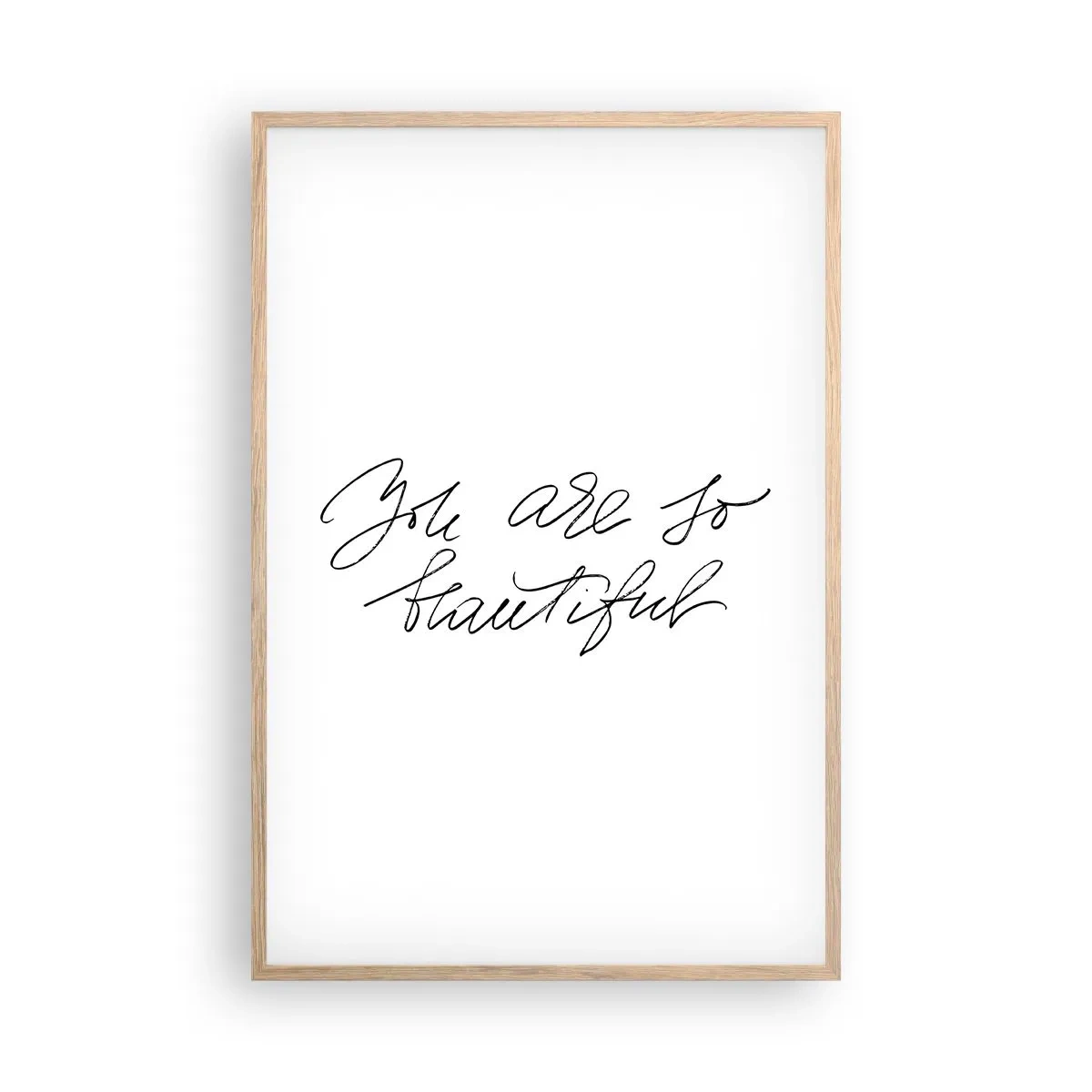 Poster in cornice rovere chiaro - Davvero, credimi... - 61x91 cm