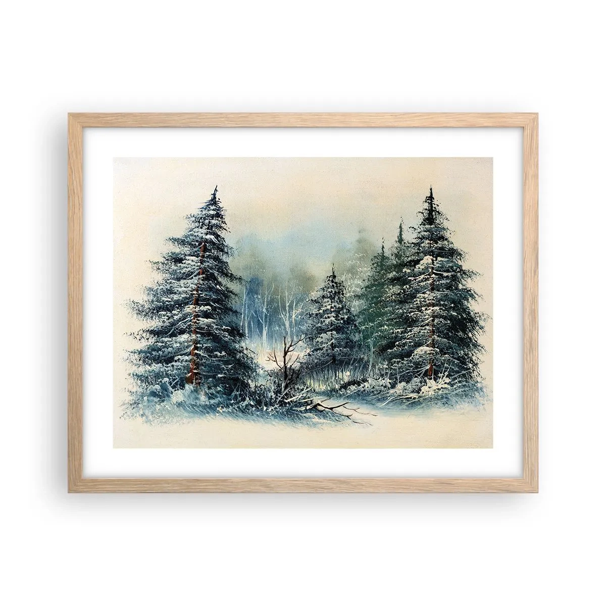 Poster in cornice rovere chiaro - Pronti al Natale - 50x40 cm