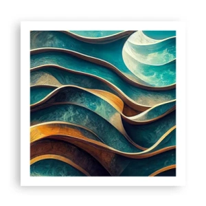 Poster - I meandri del blu - 60x60 cm