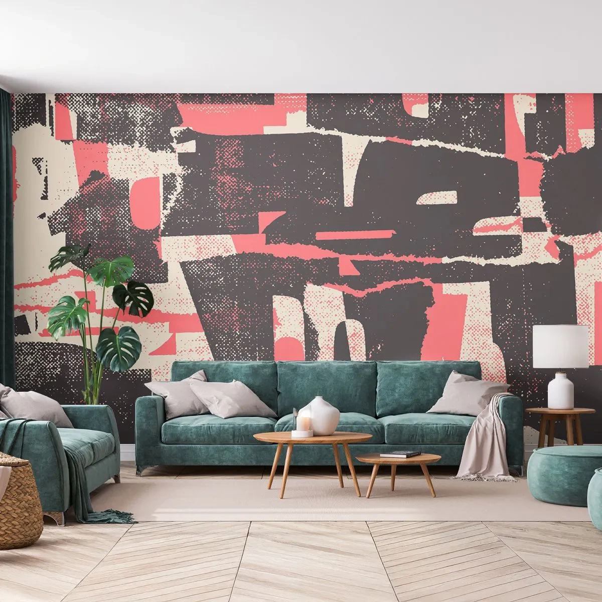 Fotomurali Standard Eco - Tutto il rumore - Collage, Invecchiato, Pezzo - 250x175 cm