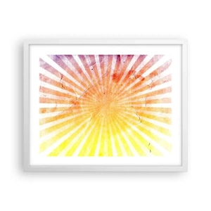Poster in cornice bianca - Albe e tramonti - 50x40 cm