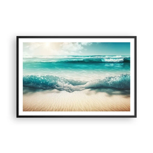 Poster in cornice nera - La calma dell'oceano - 91x61 cm