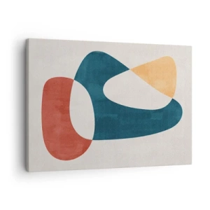 Quadro su tela - Stampe su Tela - Forme astratte in colori armoniosi - 70x50cm - Influenze e metamorfosi - Decorazione murale moderna per soggiorno e camera da letto ARTTOR