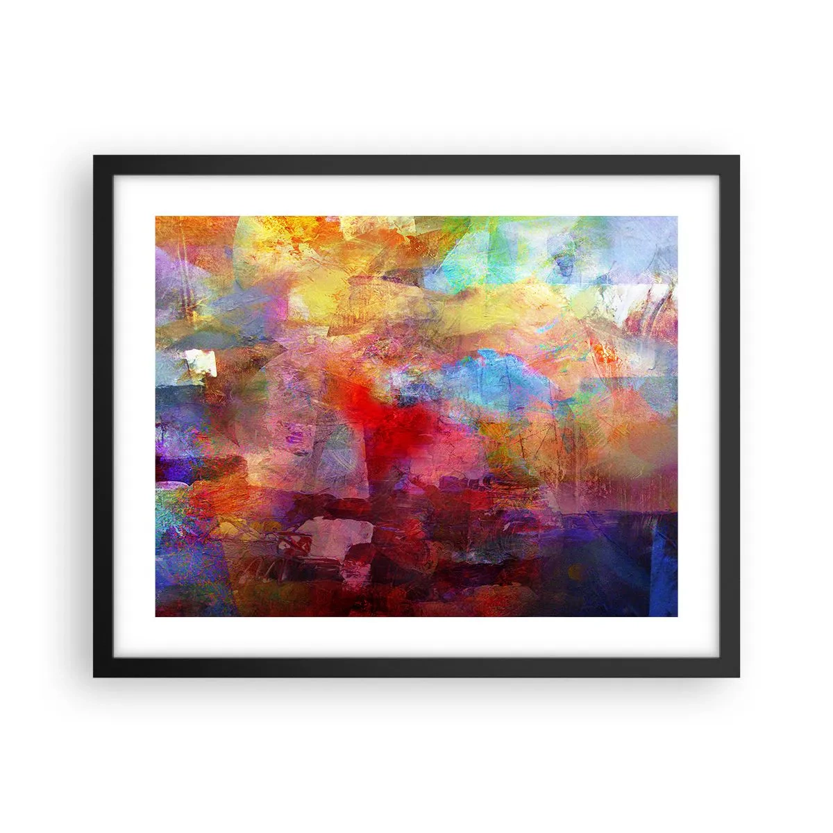 Poster in cornice nera - Guardando dentro all'arcobaleno - 50x40 cm