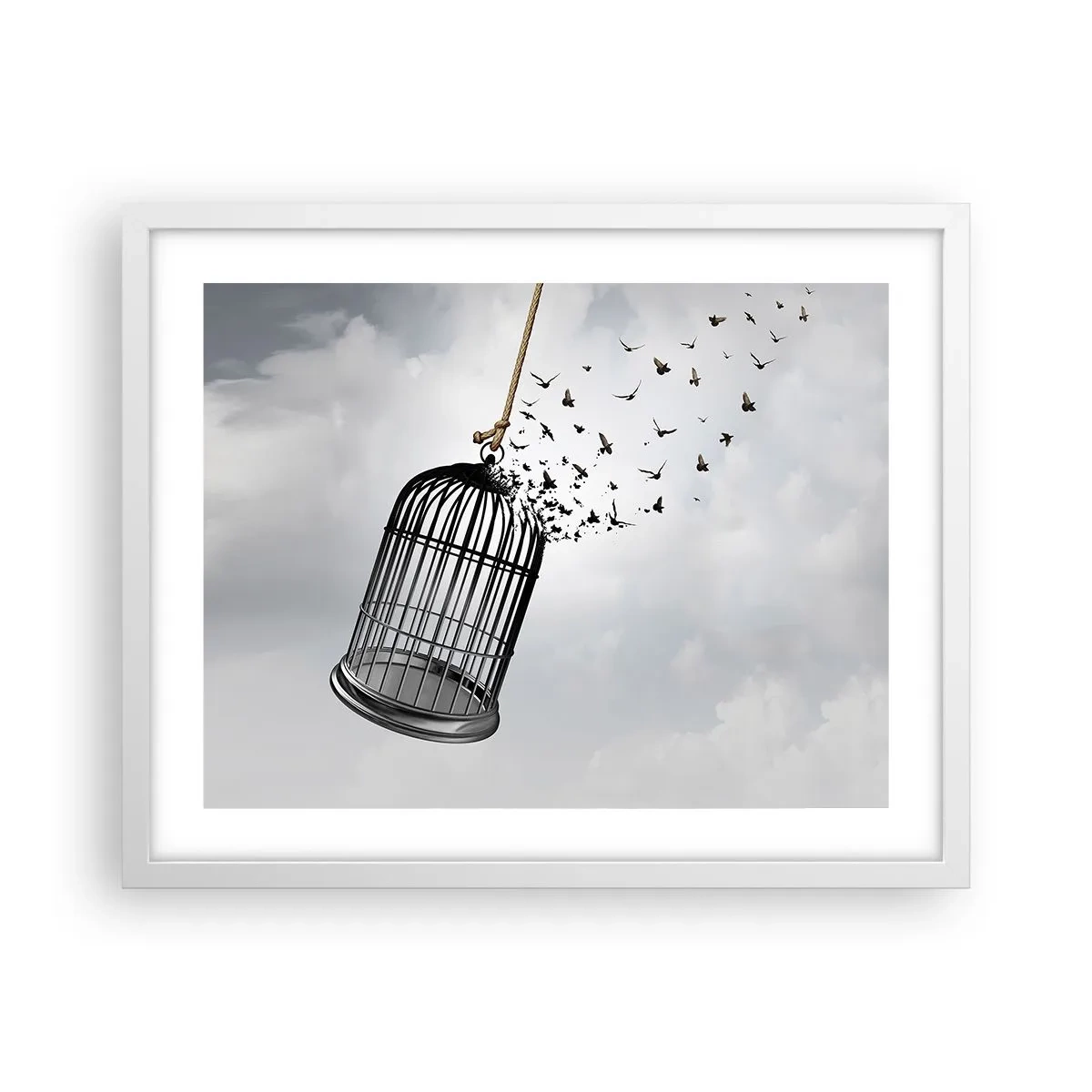 Poster in cornice bianca - Fede... Speranza... Libertà! - 50x40 cm