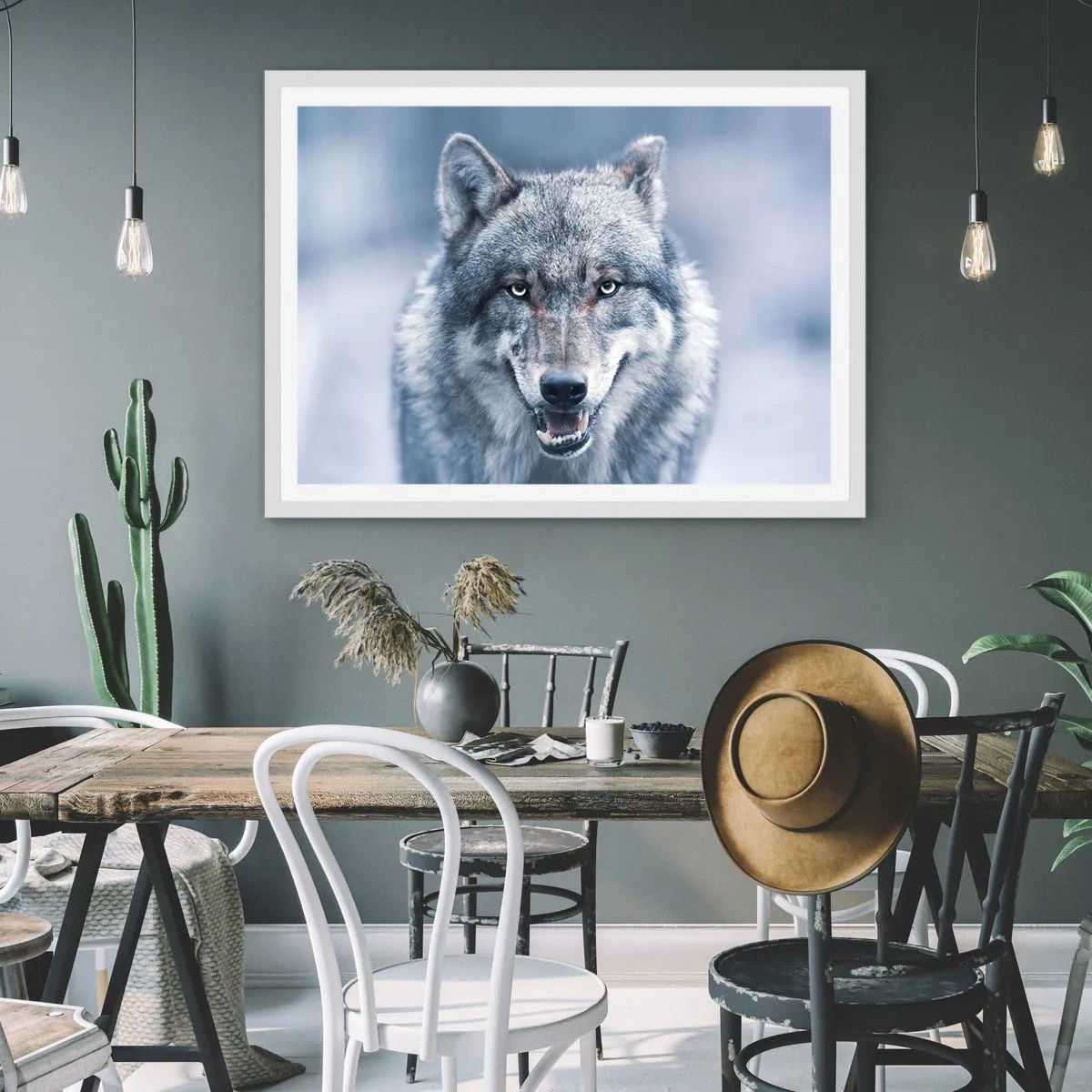 Poster in cornice bianca - Accetti la sfida? - 100x70 cm