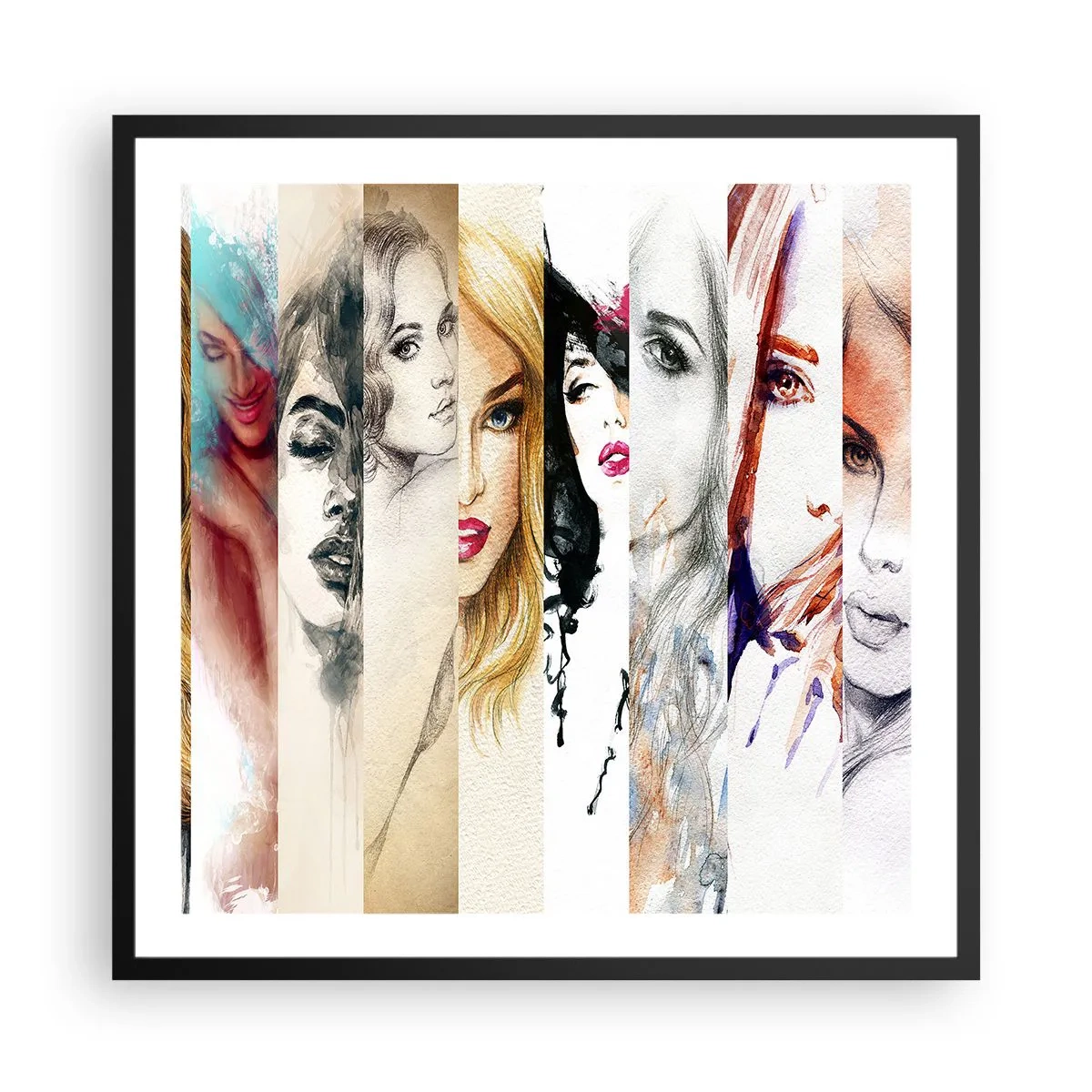 Poster in cornice nera - E sei sempre tu - 60x60 cm