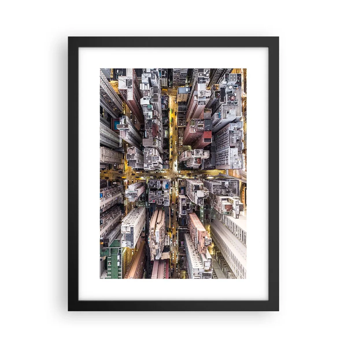 Poster in cornice nera - Saluti da Hong Kong - 30x40 cm