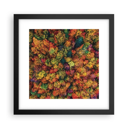 Poster in cornice nera - Il bouquet degli alberi d'autunno - 30x30 cm